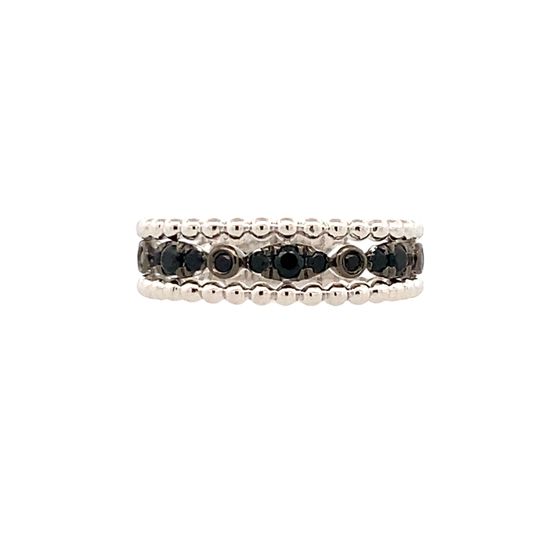 BlackSpinel Bujukan Ring in SIlver by Gabriel & Co.