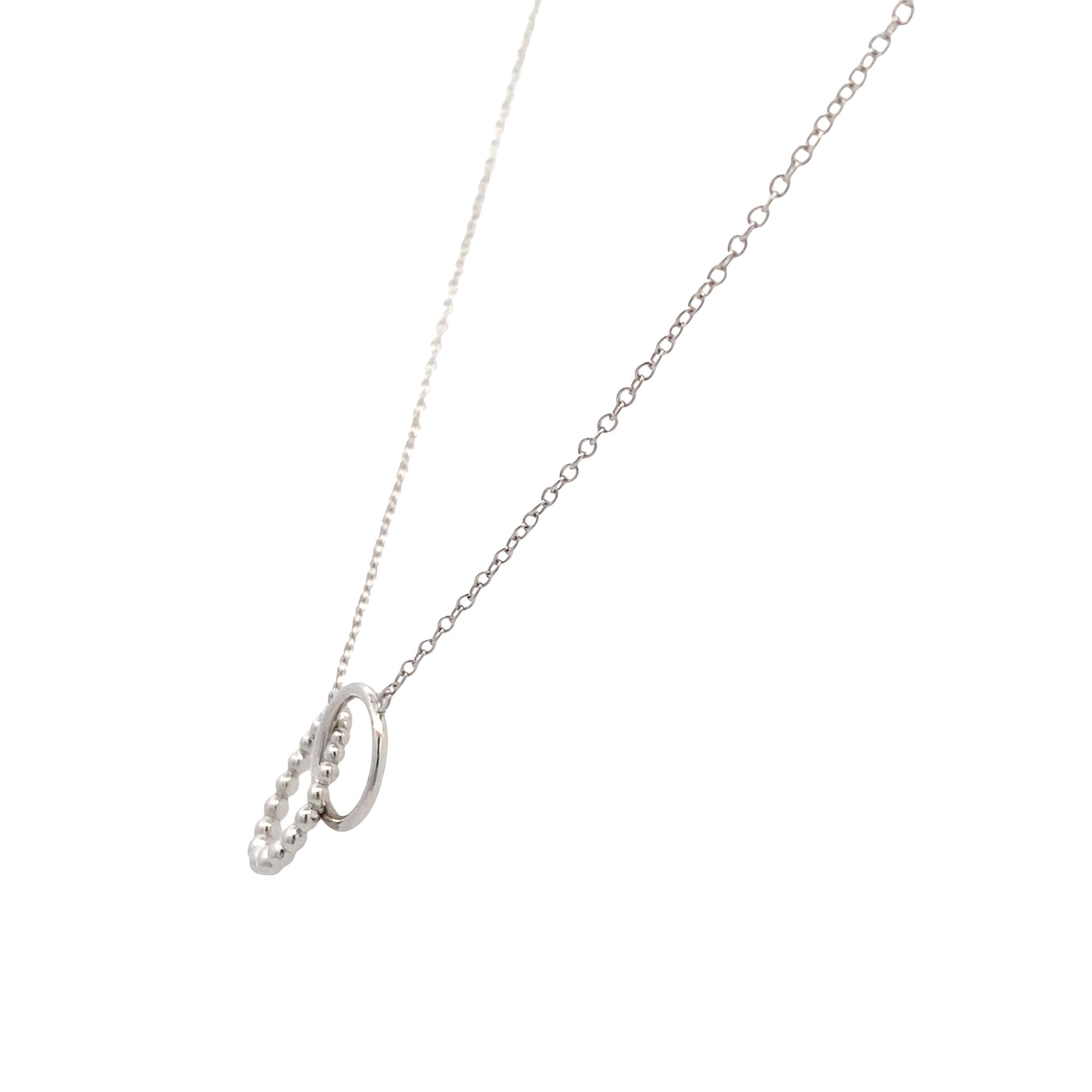 Double Circle Necklace in Silver by Gabriel & Co.