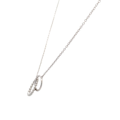 Double Circle Necklace in Silver by Gabriel & Co.