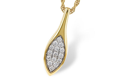 14K Yellow Gold .20CTW Diamond Pendant by Allison Kaufman