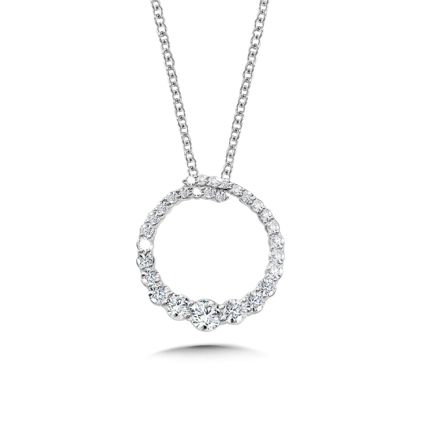 14 Karat Mutli-Gemstone Diamond Necklaces PDD3150-W