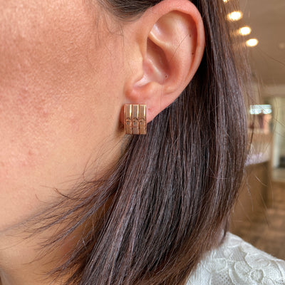 ESTATE Textured Earrings in Rose Gold