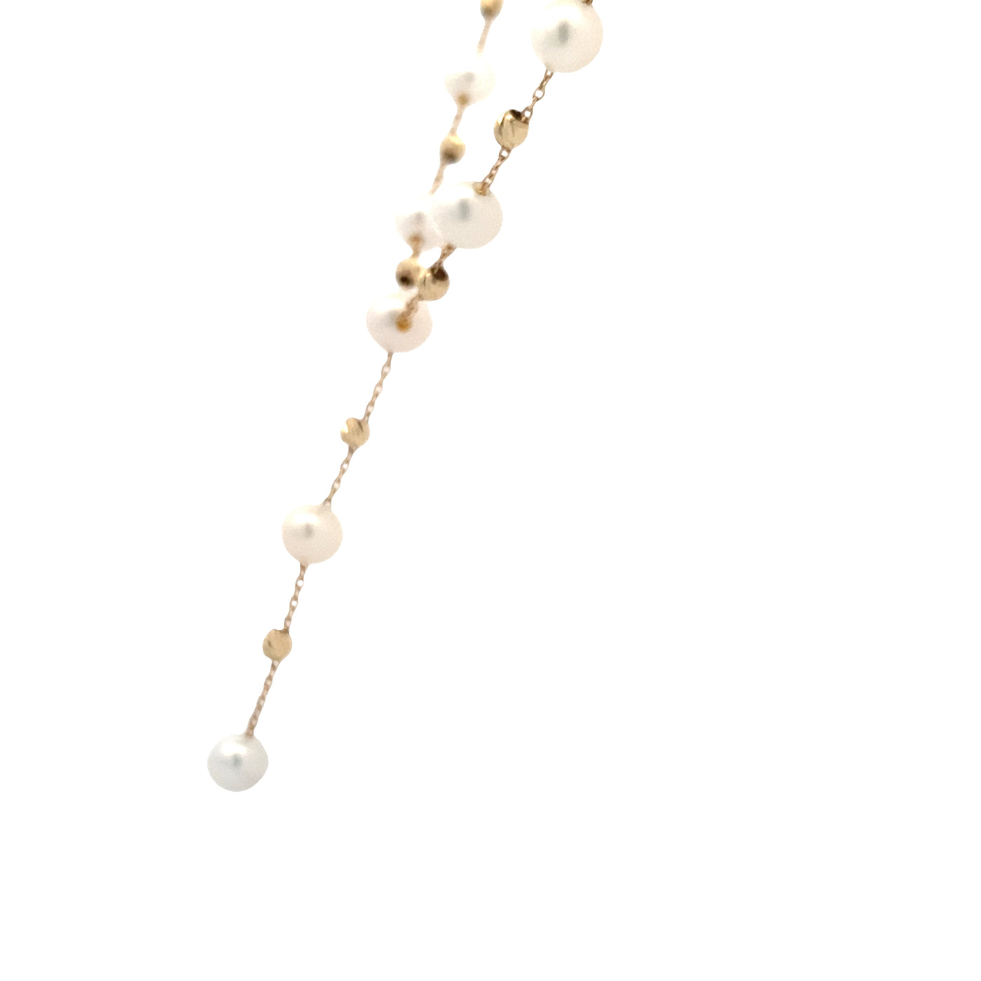 Brilliance Beaded Pearl Necklace in Yellow Gold  by Imperial