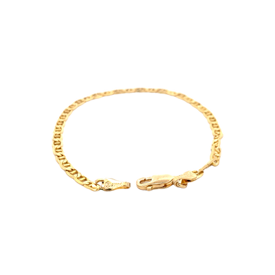 Estate Fancy Link Bracelet in Yellow Gold