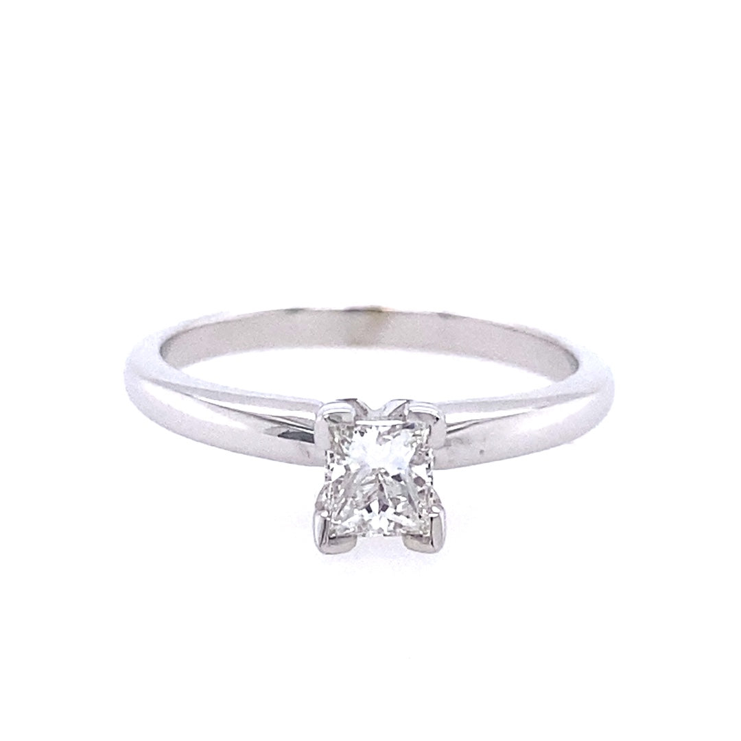 Beeghly & Co. 14 Karat Solitaire Princess Cut Diamond Engagement Ring