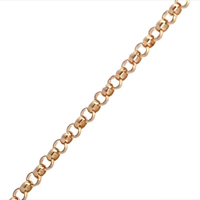 Encircle 14 Karat Gold Rolo Chain Permanent Bracelet BCB-PB3YG