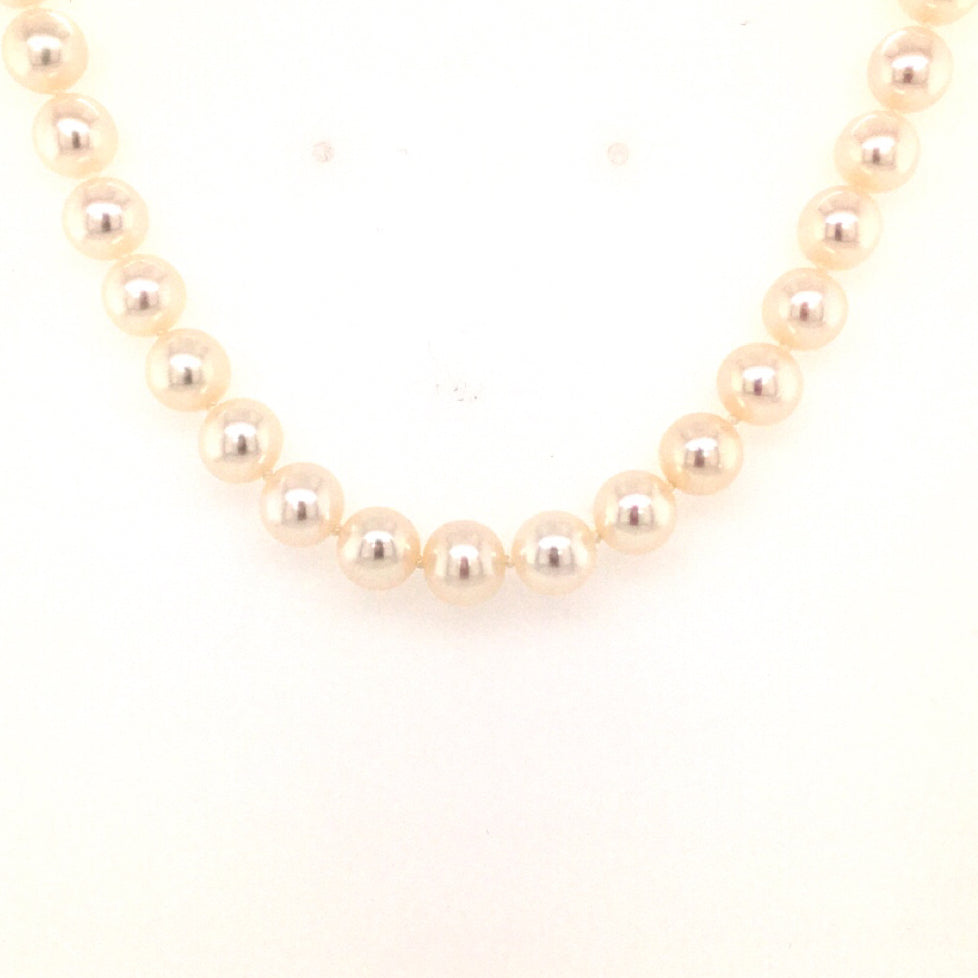 Beeghly & Co. 14 Karat Yellow Gold Freshwater Pearl Necklace FW 6.5-7 18