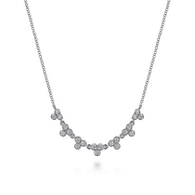 Diamond Droplet Necklace in White Gold by Gabriel & Co.