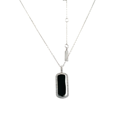 CZ Dog Tag Pendant in Silver by Ania Haie