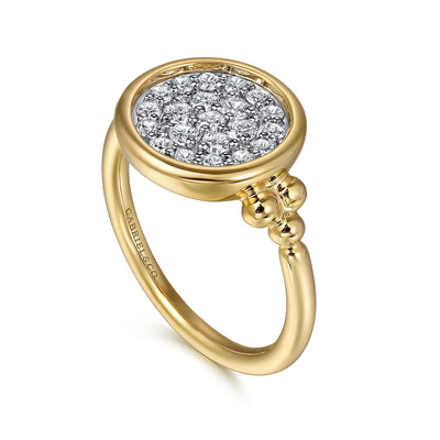 Diamond Cluster Ring in Yellow Gold