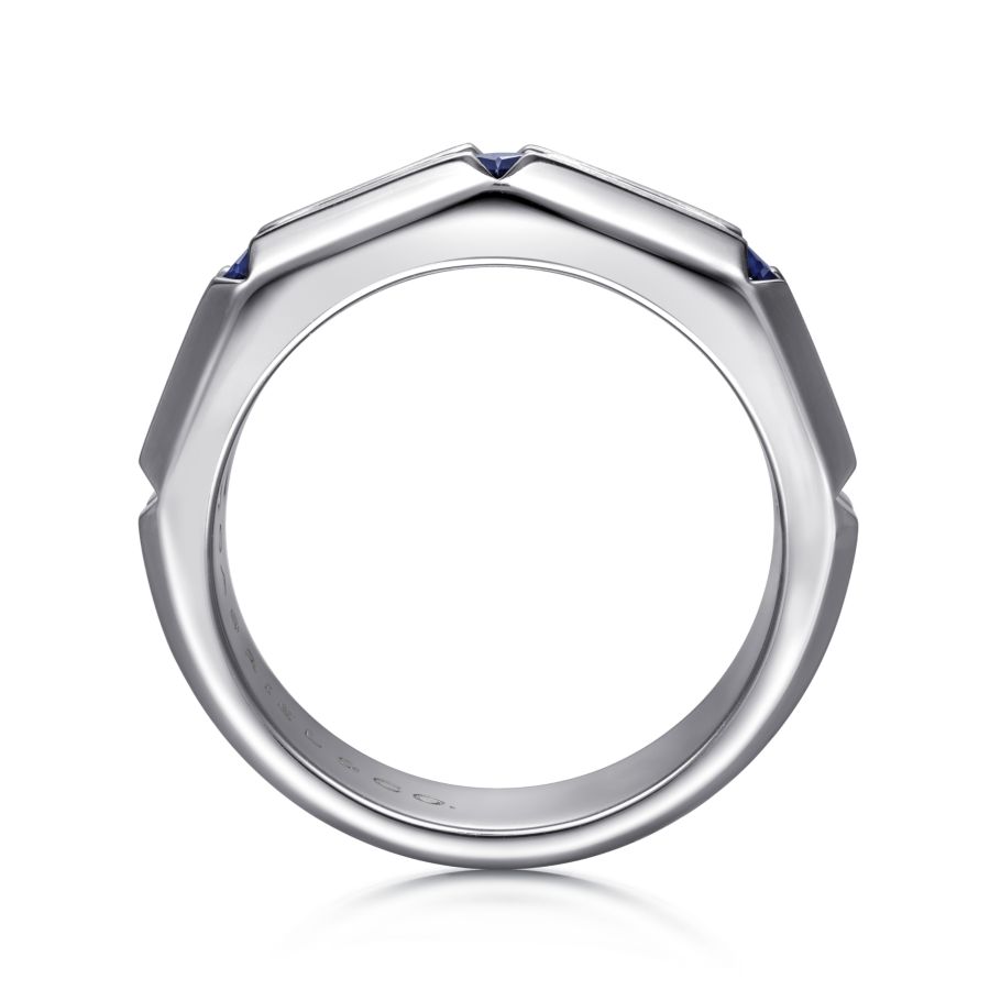 Gabriel & Co. Sterling Silver & Sapphire Men's Ring  MR52074SVJSA