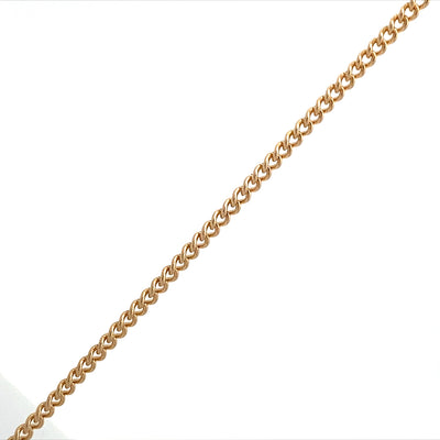 7" Encircle Permanent Curb Chain Bracelet in Yellow Gold