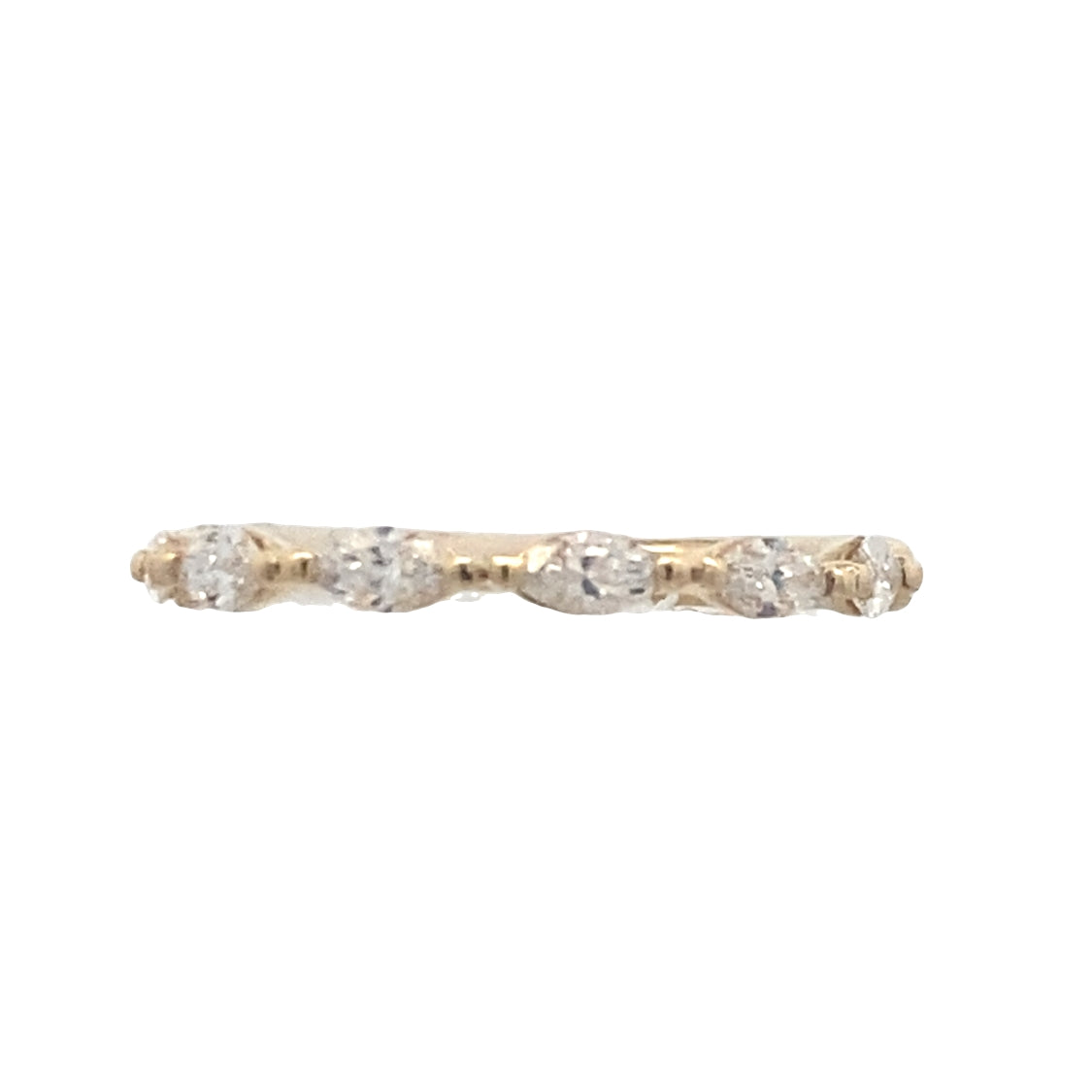 Marquise Diamond Anniversary Band in 14K Yellow Gold by Gabriel & Co.