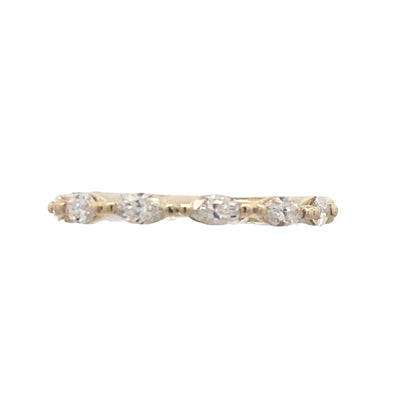 Marquise Diamond Anniversary Band in 14K Yellow Gold by Gabriel & Co.