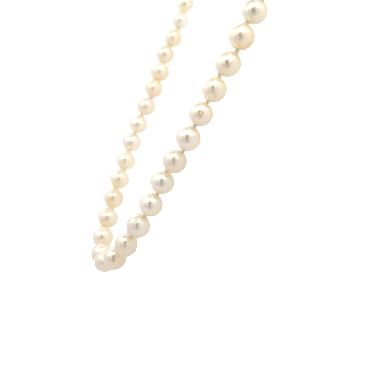 ESTATE Cultured Pearl Necklace in White Gold
