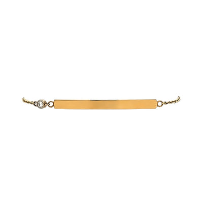 Engraveable Bar Bracelet in Yellow Gold by B&C