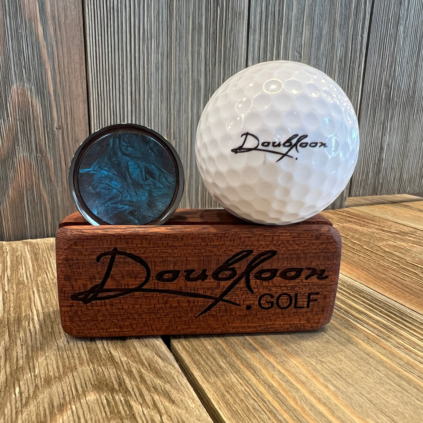 The Angler Golf Ball Marker in Titanium