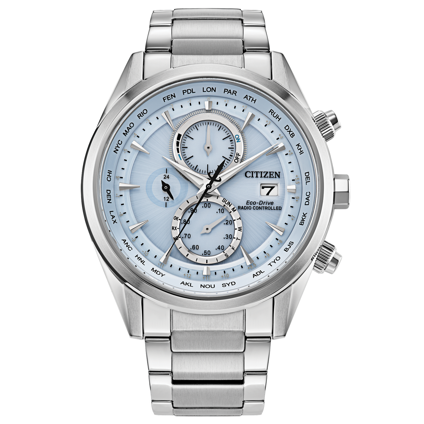 Mens Eco Drive Watch in Silver by Citizen