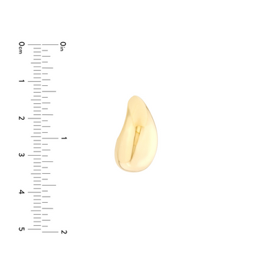 14 Karat Yellow Gold Teardrop Dome Earrings TM024177-14Y