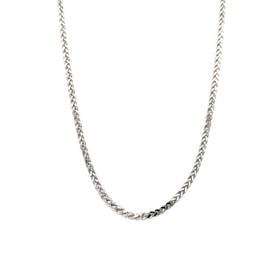 22" Men's Wheat Chain in SIlver by Gabriel & Co.
