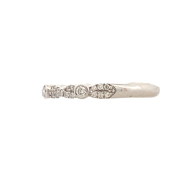 Patterned Diamond Band in White Gold by Fana