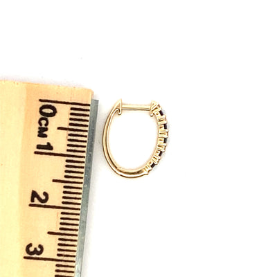 Sapphire and Diamond Hoops in Yellow Gold by Allison Kaufman