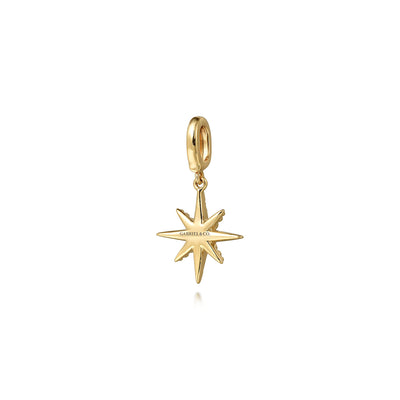 Diamond Star Pendant in Yellow Gold by Gabriel & Co.