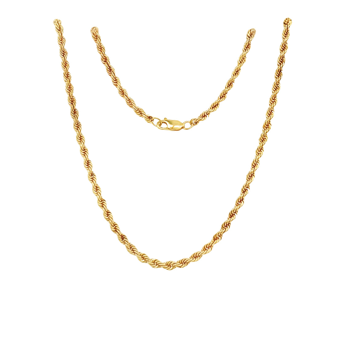 ESTATE 18" Rope Chain in Yellow Gold