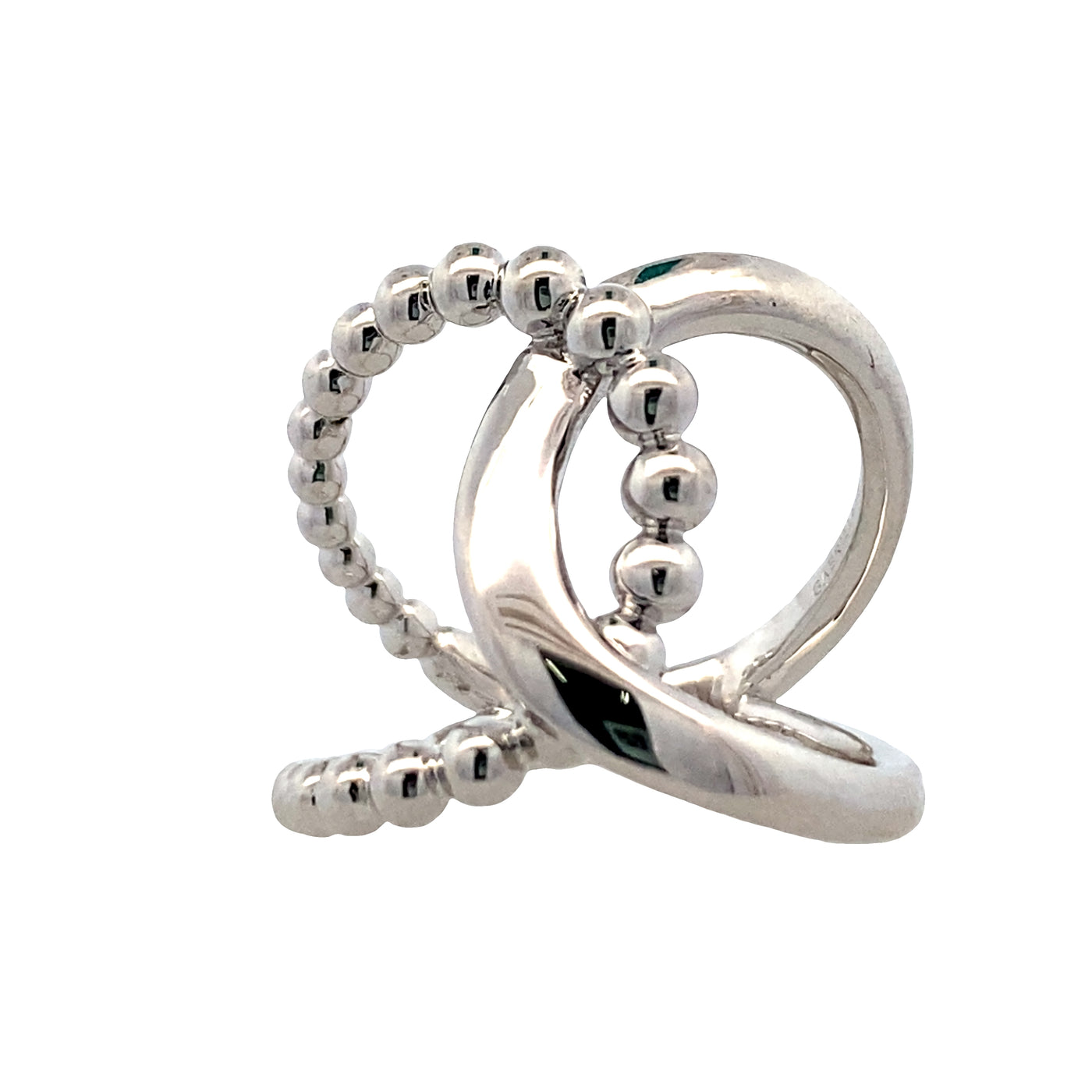 Interlocking Bujukan Ring in Silver by Gabriel & Co.