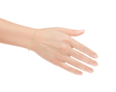 Estate Double Link Charm Bracelet in Yellow Gold