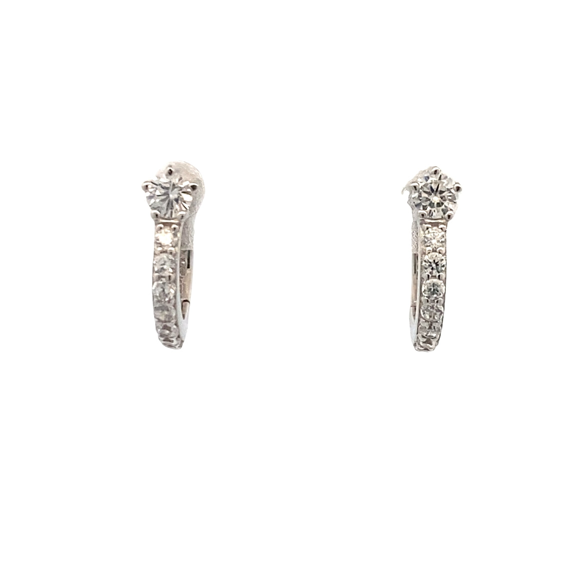 CZ Pave Huggies in Silver by Ania Haie