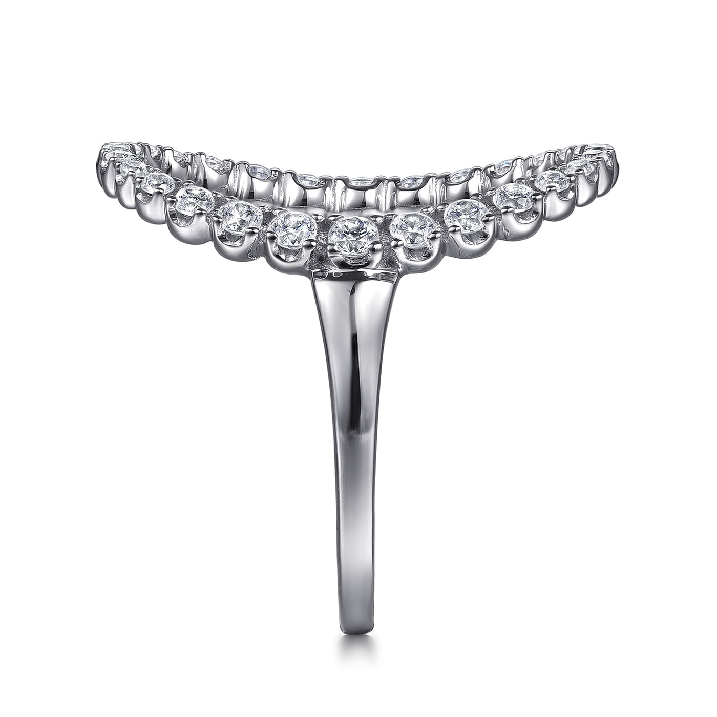 Oval Diamond Ring in White Gold by Gabriel & Co.