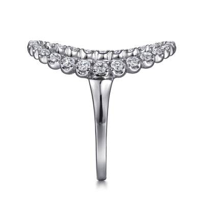 Oval Diamond Ring in White Gold by Gabriel & Co.