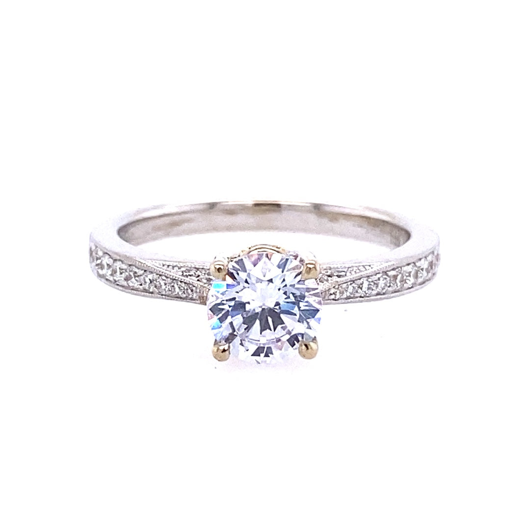 Brian's Vault 18 Karat Side Stones Round Shape Engagement Ring SGJMR1696/342693