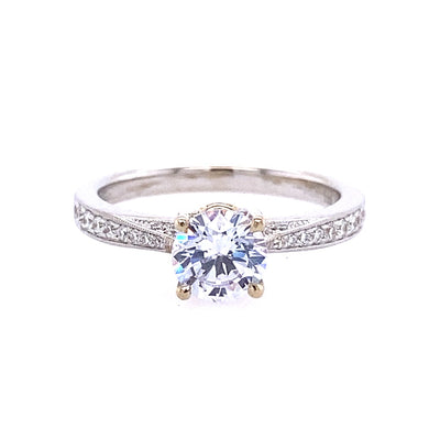 Brian's Vault 18 Karat Side Stones Round Shape Engagement Ring SGJMR1696/342693