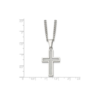 Cross Pendant in Stainless Steel