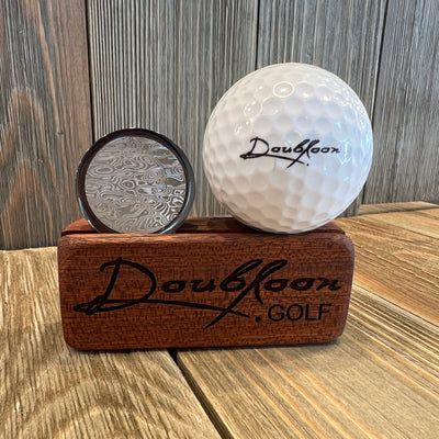 The Vagabond Dark Golf Ball Marker in Titanium