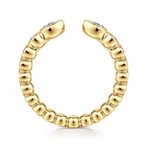 14K Yellow Gold .50CTW Diamond Open Eternity Band, Size 7 by Gabriel & Co.