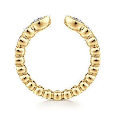 14K Yellow Gold .50CTW Diamond Open Eternity Band, Size 7 by Gabriel & Co.