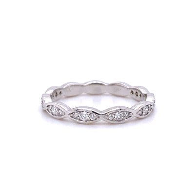 Beeghly & Co. 14 Karat White Gold Diamond Wedding Band - Women's BCR-46