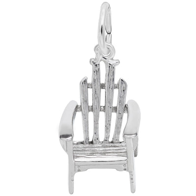 Adironack Chair Charm  in Silver