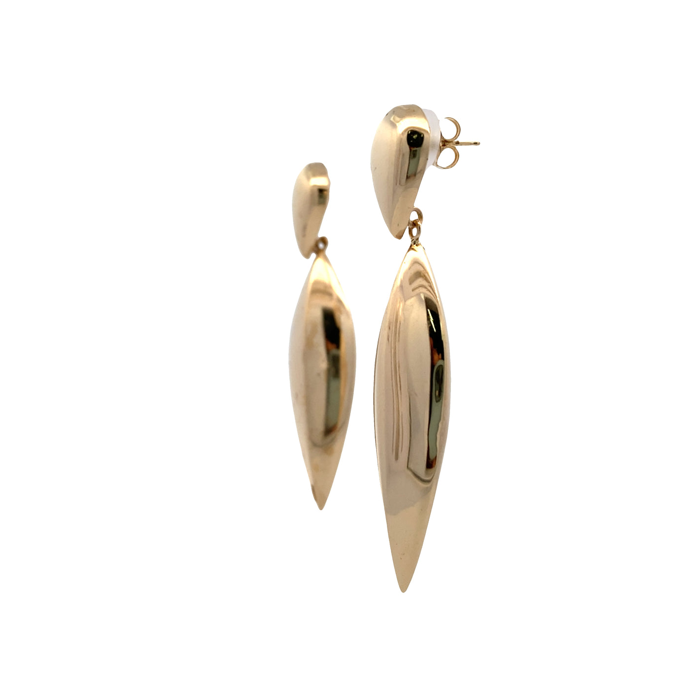 ESTATE Bold HP Dangle Earrings in Yellow Gold