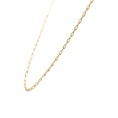 ESTATE 24" Paperclip Fancy Link Necklace in 14K Yellow Gold