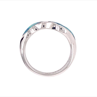 Brian's Vault 14 Karat Contemporary Style Opal Inlay Ring WRIF208X+