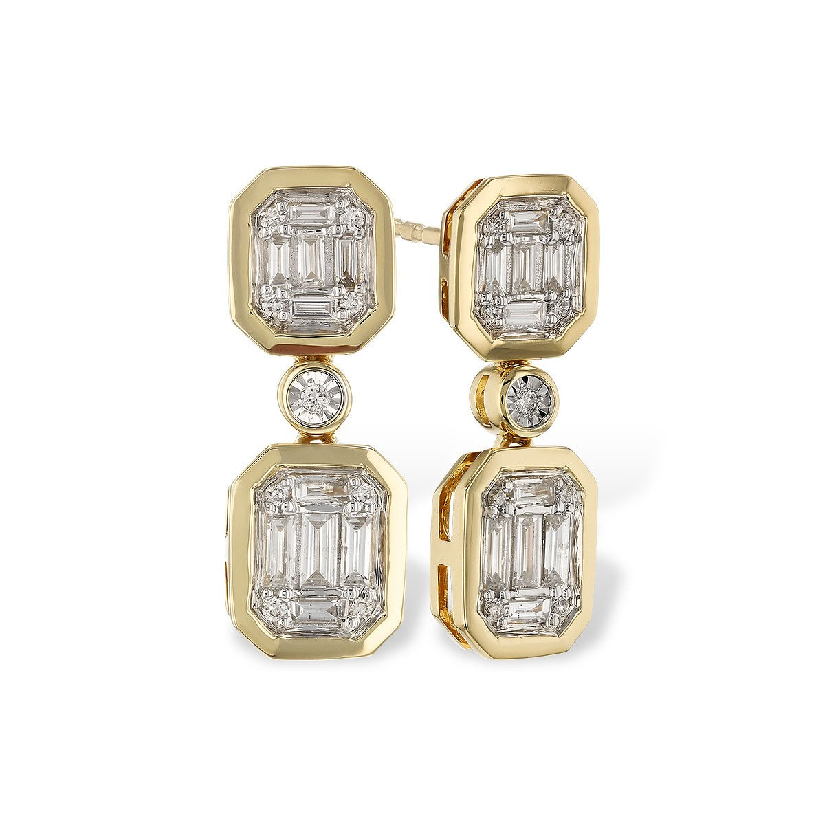 Allison Kaufman Co. 14KY Drop Diamond Earrings E2227