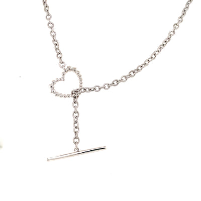 Open Heart Bujukan Necklace in Silver by Gabriel & Co.