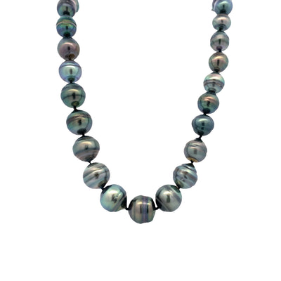 ESTATE Baroque Tahitian Pearl Necklace in White Gold
