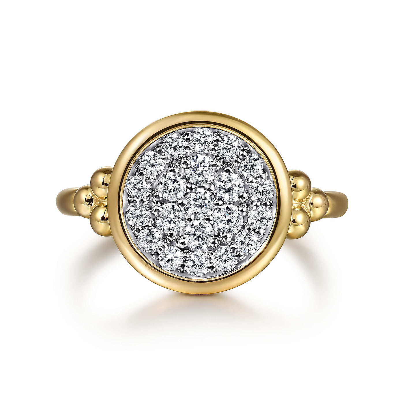 Diamond Cluster Ring in Yellow Gold