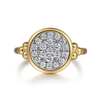 Diamond Cluster Ring in Yellow Gold