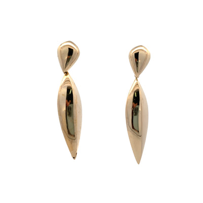 ESTATE Bold HP Dangle Earrings in Yellow Gold